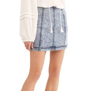 Free People Modern Femme Acid Wash Skirt Sz 4